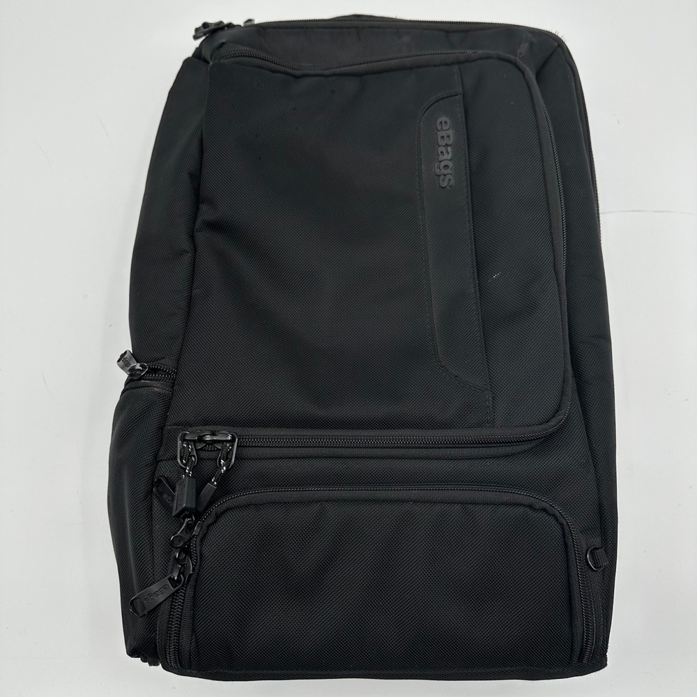 eBags Professional Slim Laptop Backpack Black Travel Commuter Bag EB2145-01 READ
